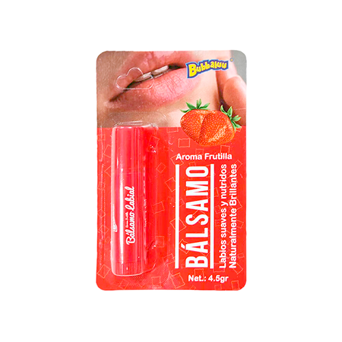 Bálsamo Labial Hidratante Frutilla Bubbaluu