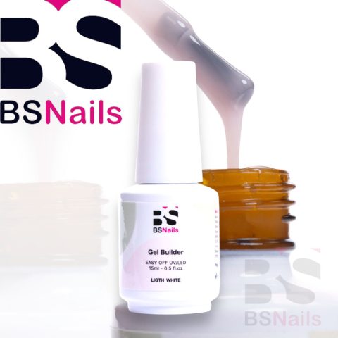 BS Nails Gel Builder Botella 15 ml Ligth White