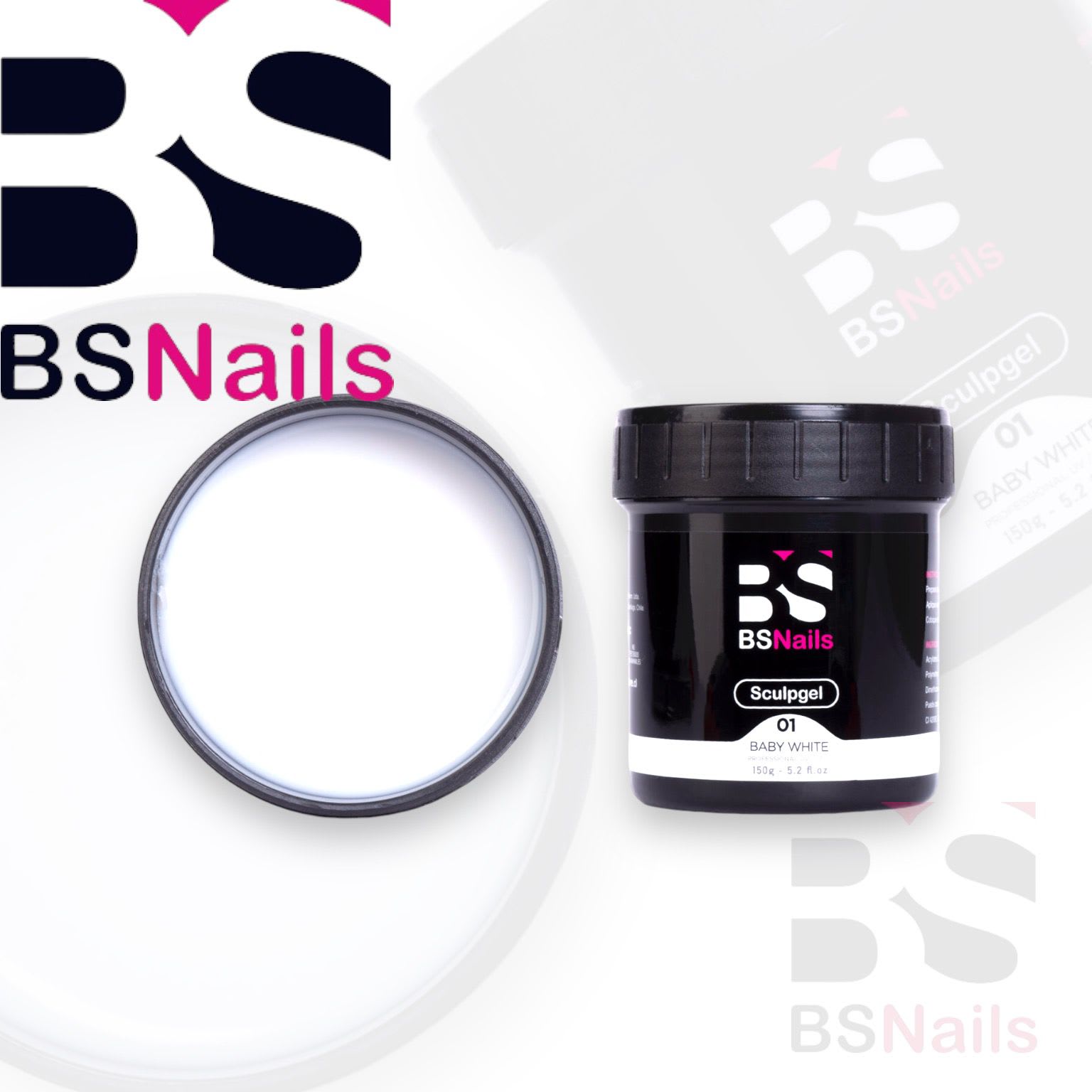BS Nails Poligel 150 g Baby White 01