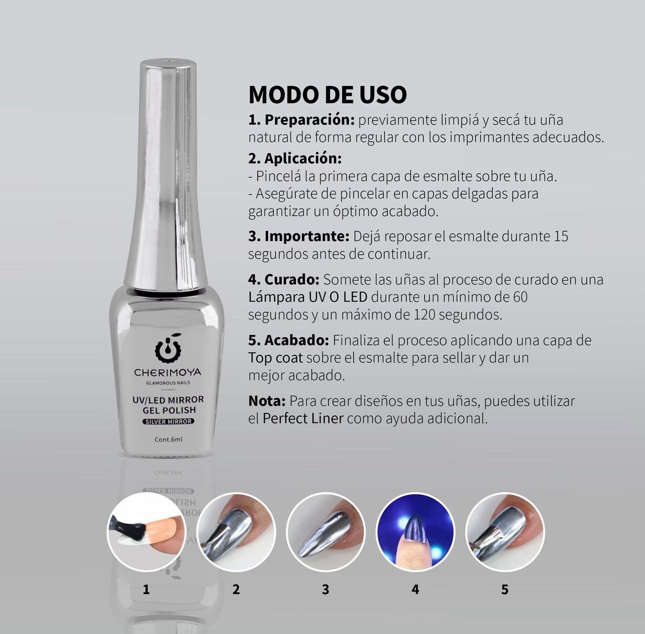 Cherimoya Esmalte Metálico Mirror Gel Polish