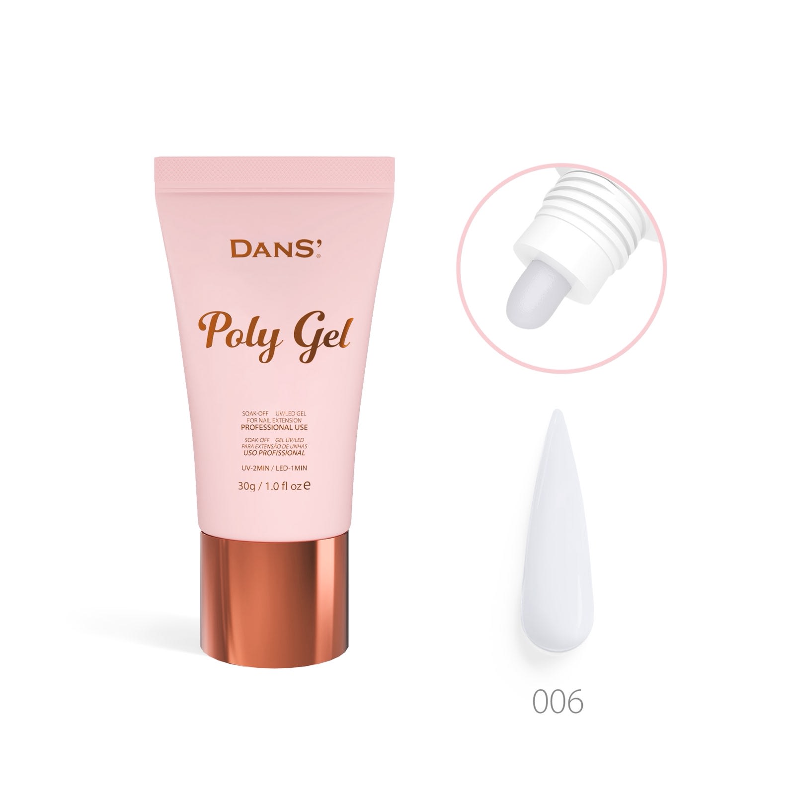 Dans Polygel Envase Rosado N06