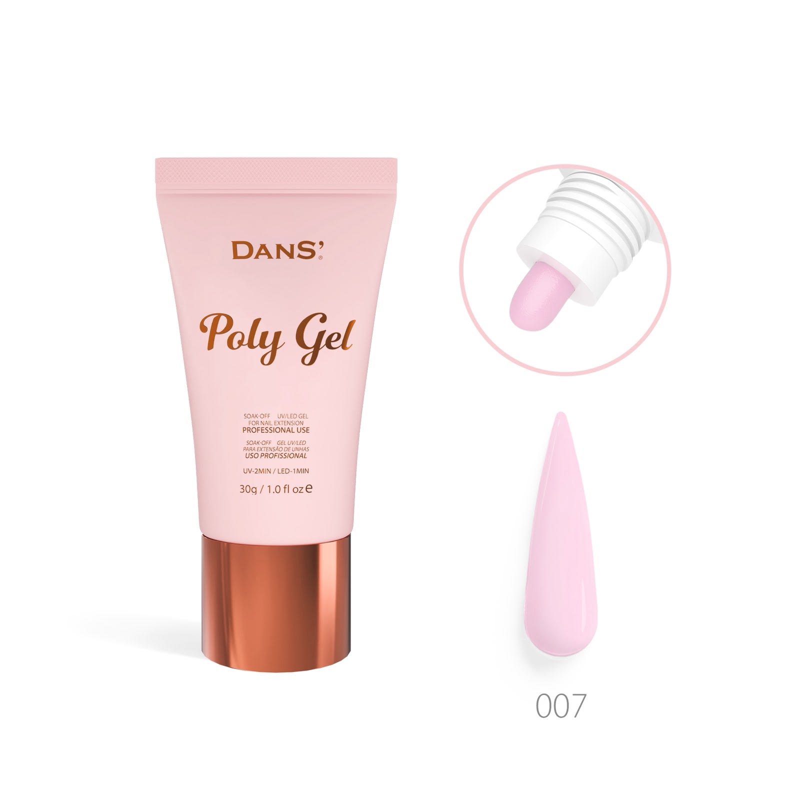 Dans Polygel Envase Rosado N07
