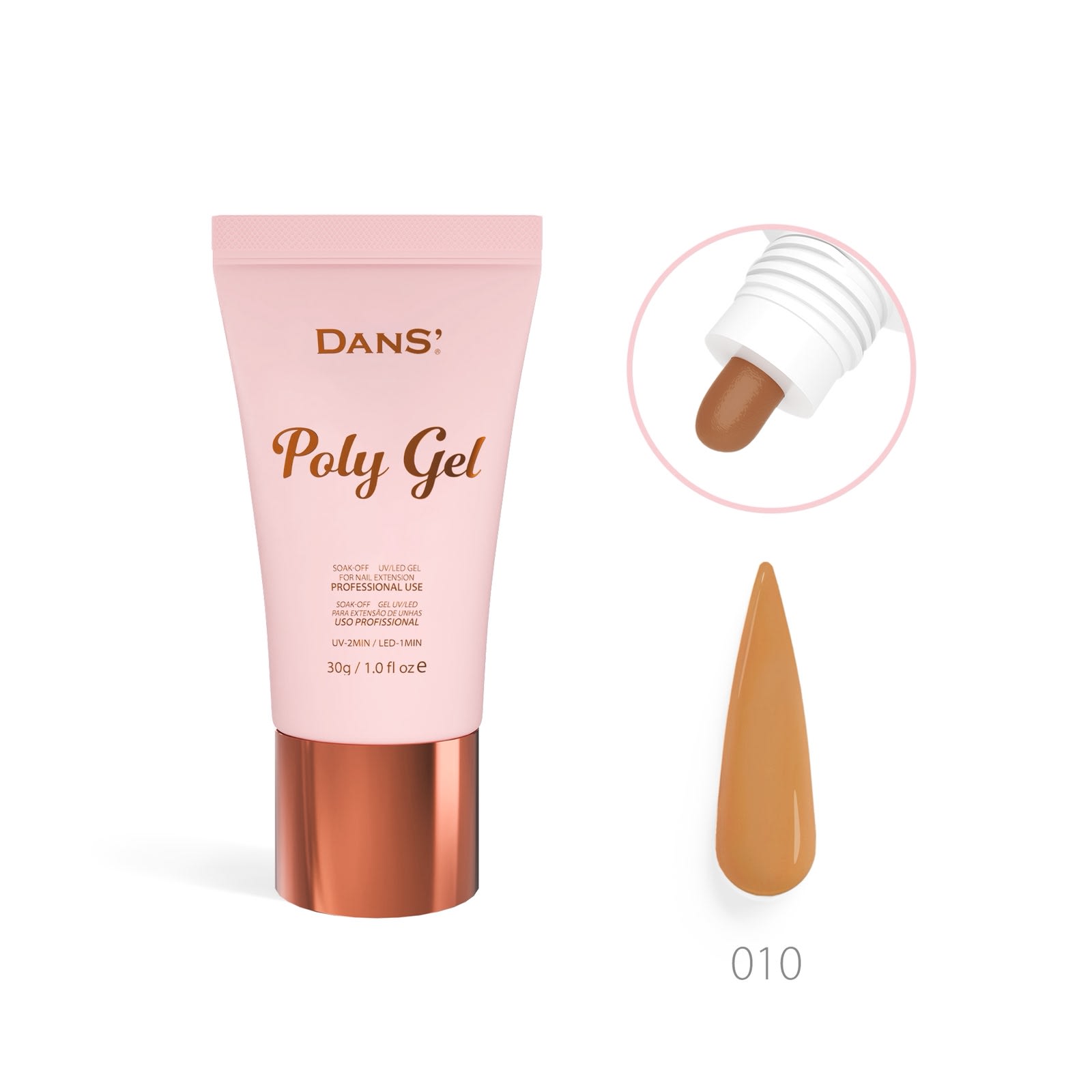 Dans Polygel Envase Rosado N10