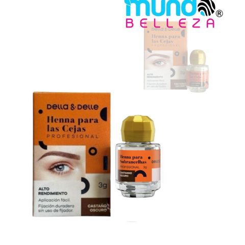 Della & Delle Henna para Cejas Castaño Oscuro 3 g