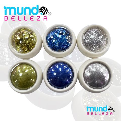 Efectos Espejo Dorado Plata y Azul Papel Oro Azul y Pla