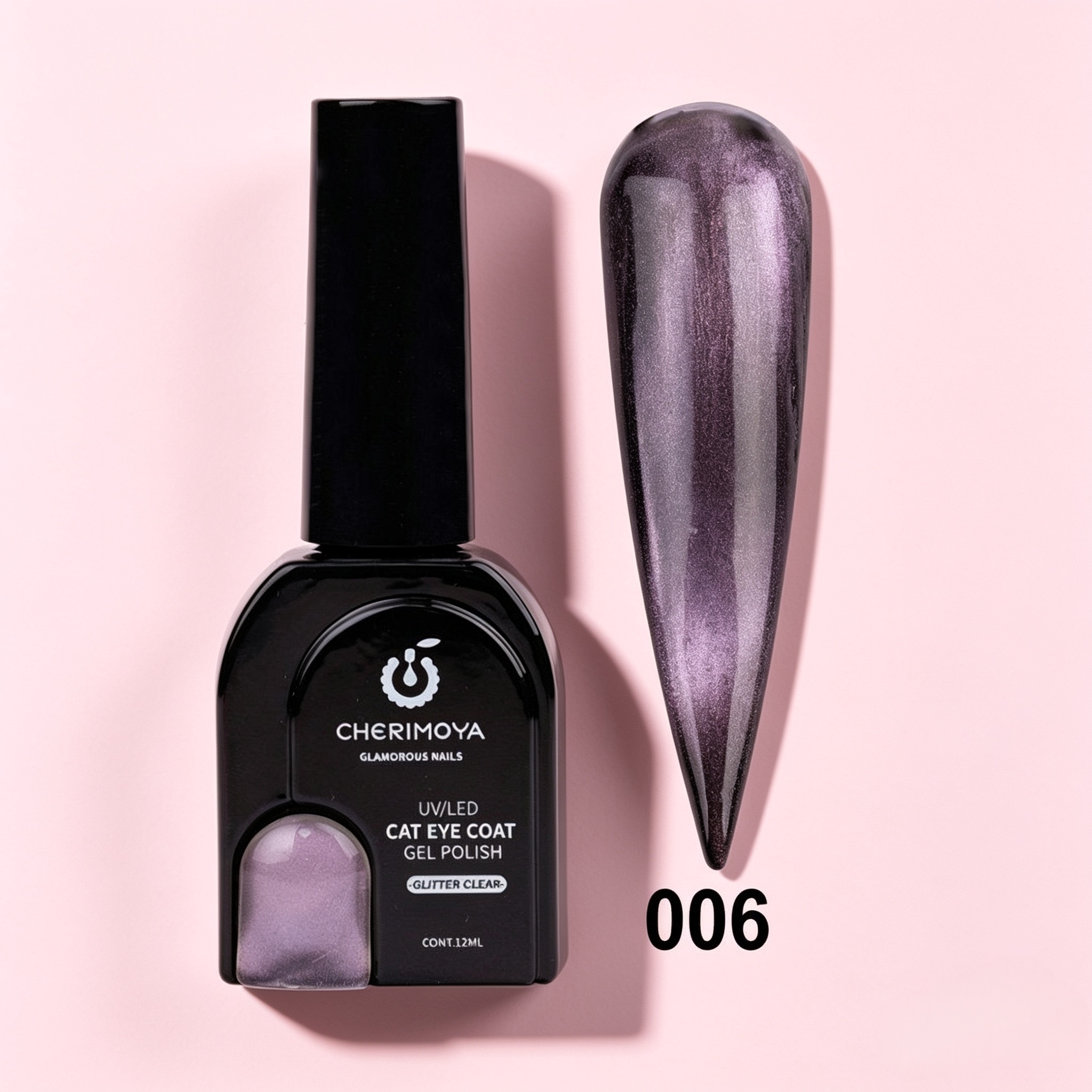 Esmalte Ojo de Gato Glitter Clear 06