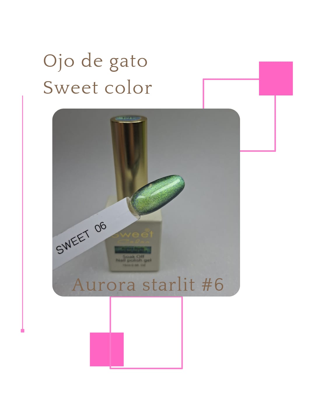 Esmalte Ojo de Gato Sweet Color Auora Starlit 6