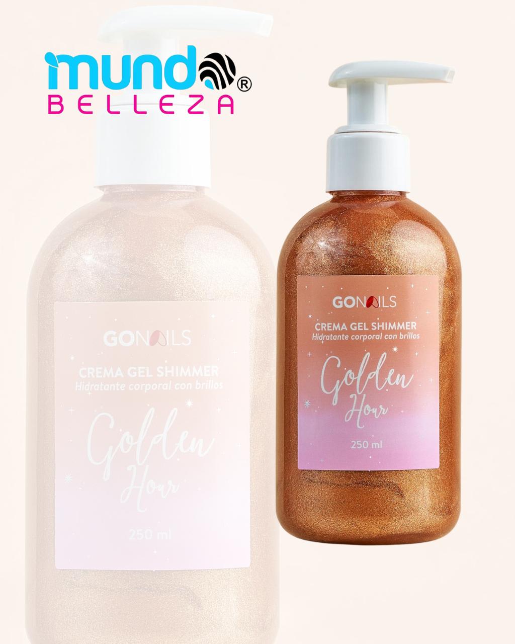 Go Nails Crema Shimmer con Brillos 250 ml Golden Hour