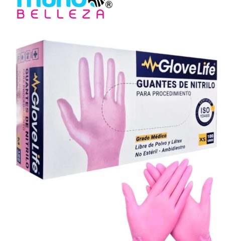 Guantes de Nitrilo Glove Life Talla Xs Rosa