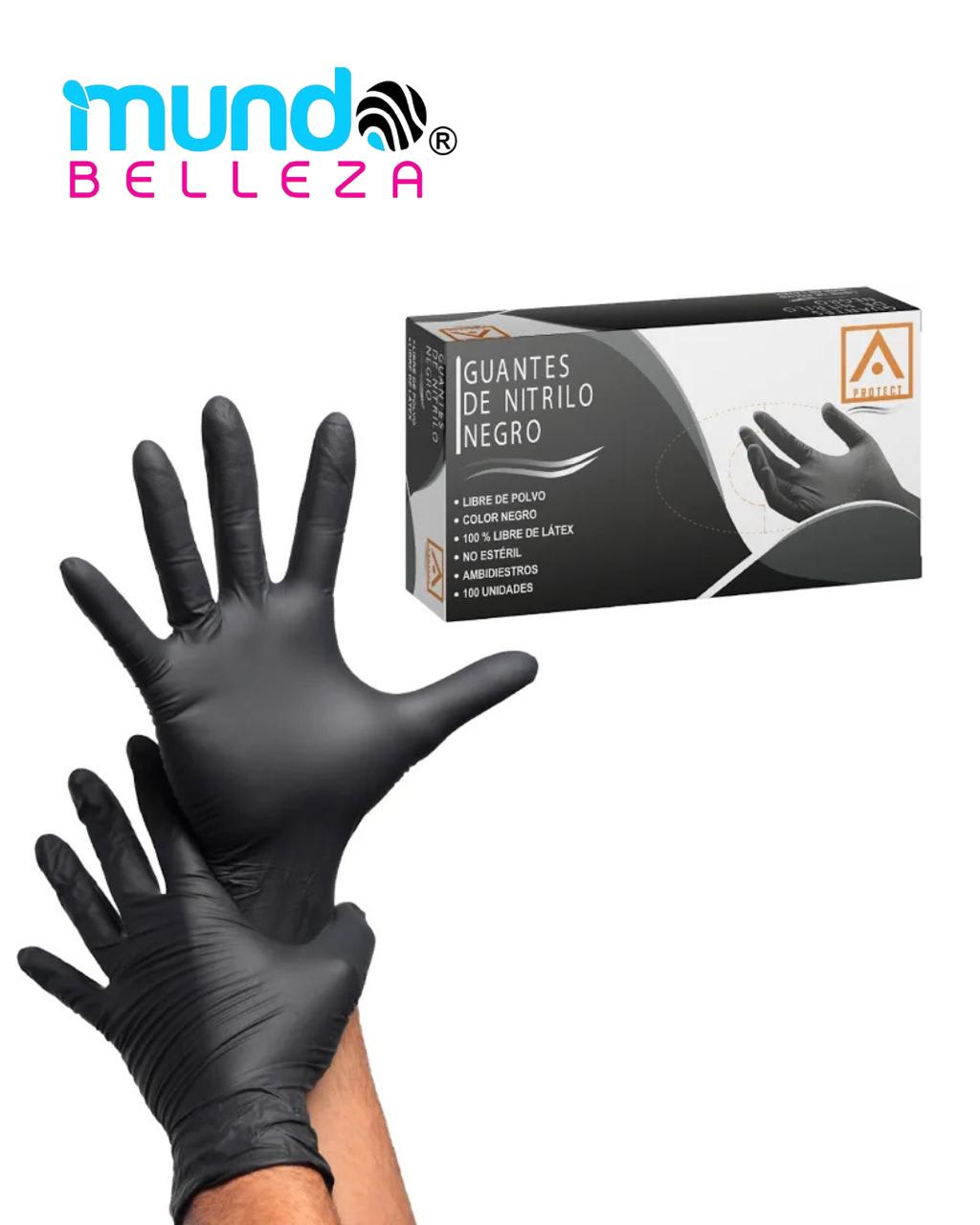 Guantes de Nitrilo Negro Talla S