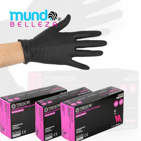 Guantes de Nitrilo Tresor Talla M Negro