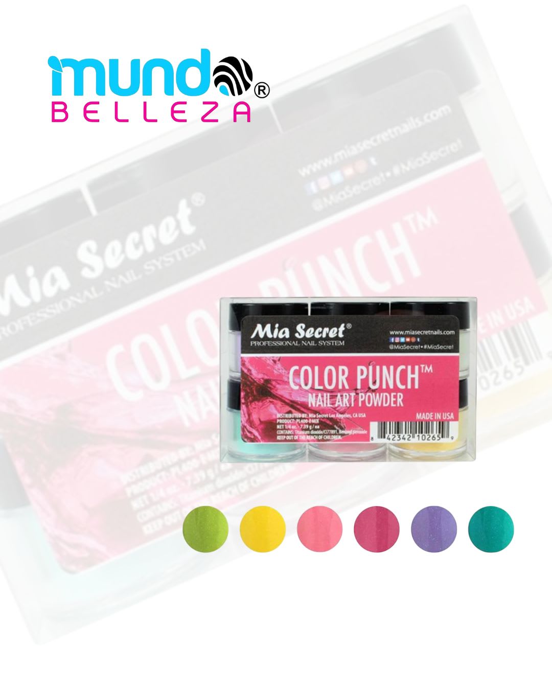 Mia Secret Color Punch Colecciones Acrílico x 6