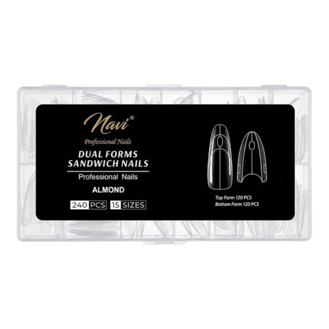 Navi Dual Sandwich Nails Almond 240 pcs