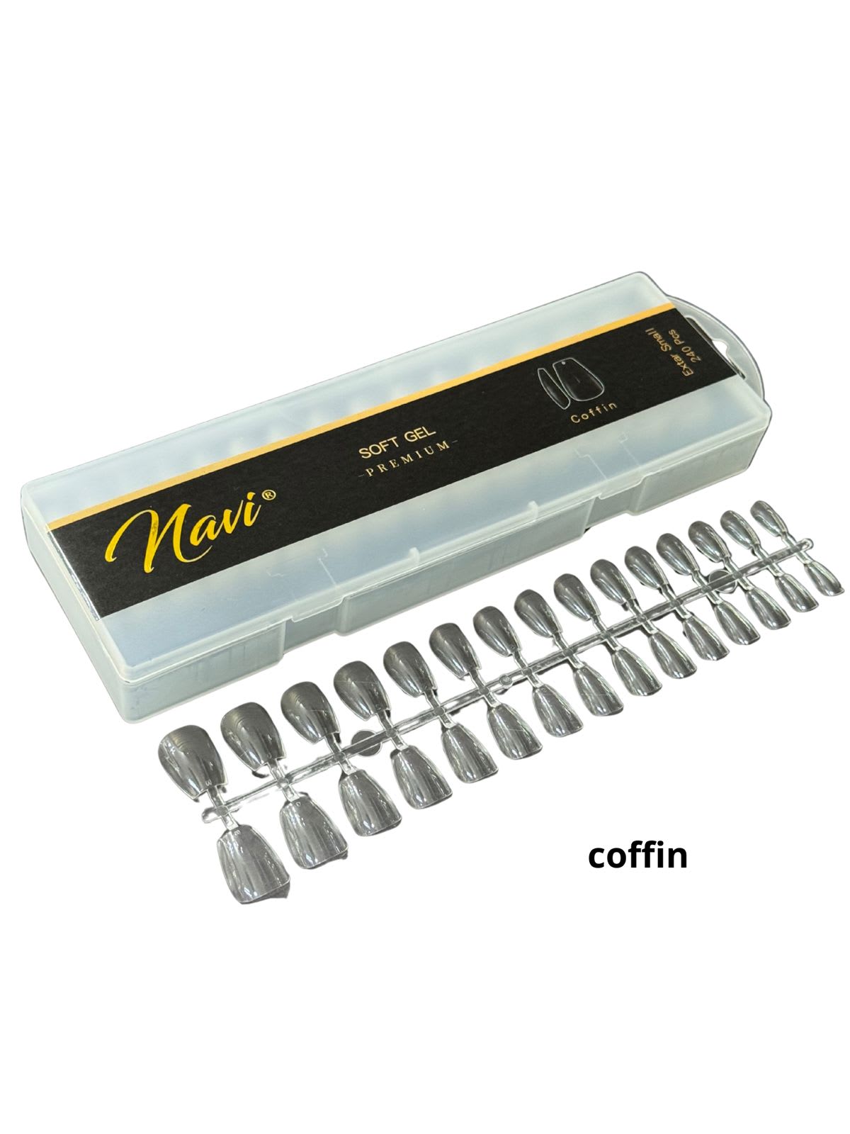 Navi Tips Soft Gel Premium 240 pcs Coffin