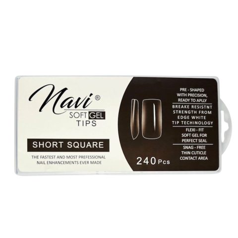 Navi Tips Soft Gel Short Square 240 pcs