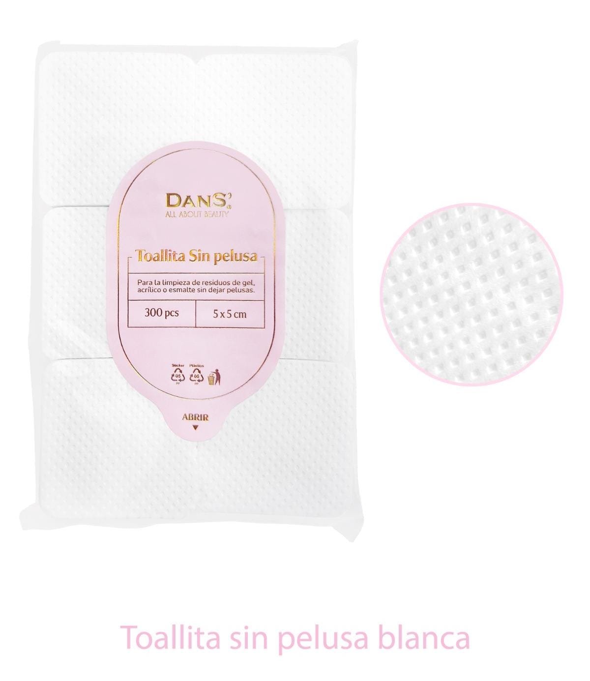 Papel sin Pelusas para Pestañas o Uñas 300 pcs Dans