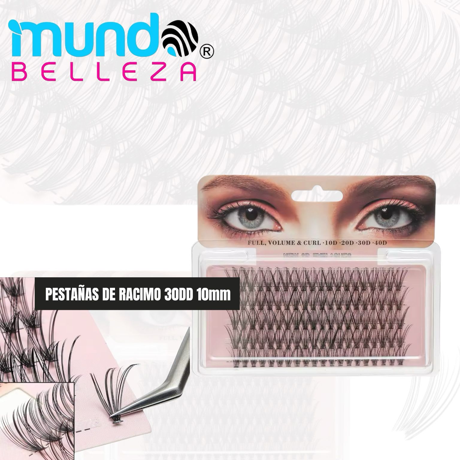 Pestañas de Racimo 30dd 0.07 10 mm
