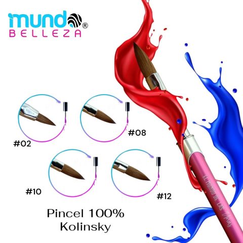 Pincel de Acrílico Kolinsky Mundo de las Uñas N8