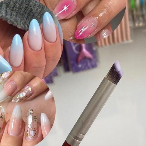 Pincel Pata de Cabra para Degrade Uñas