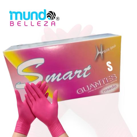 Smart Guantes de Nitrilo Talla S Rosado