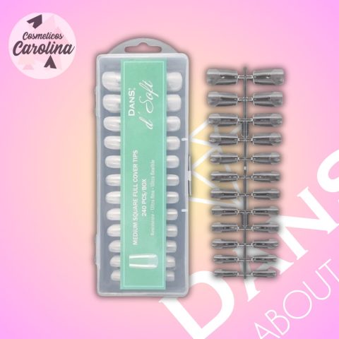Soft Gel Cuadrada Medio 240 pcs (Dans)