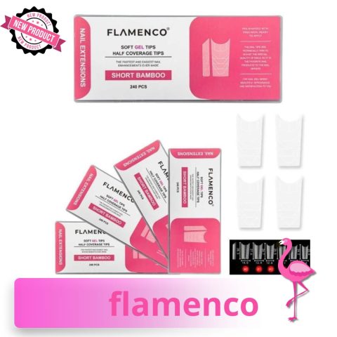 Soft Gel Flamenco Short Bamboo 240 pcs