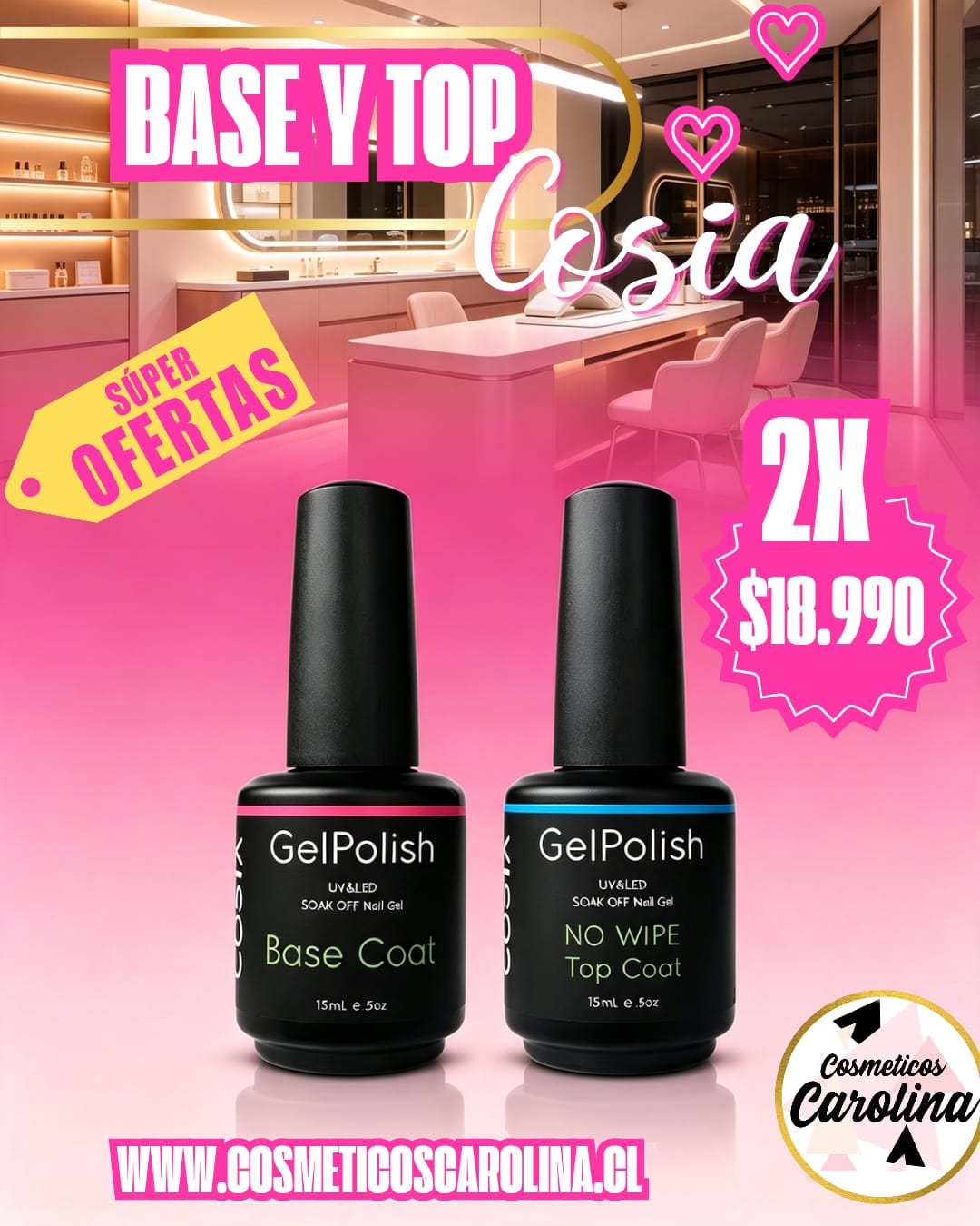 Super Duo Base y Top Cosia 15 ml