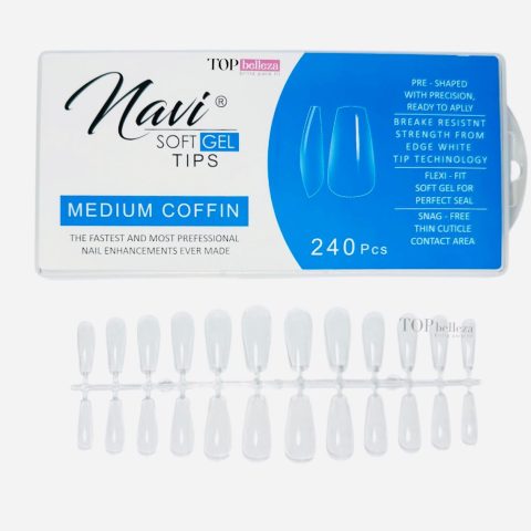 Tips Soft Gel Medium Coffin